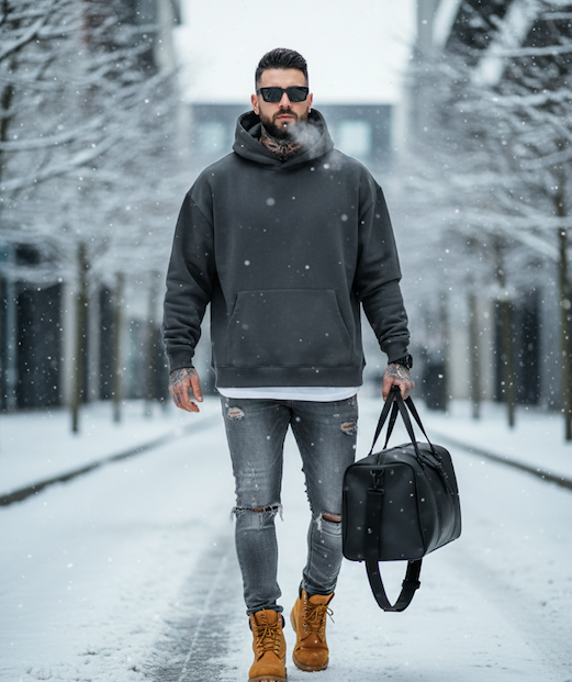 Sac de sport polochon "Black Snow"