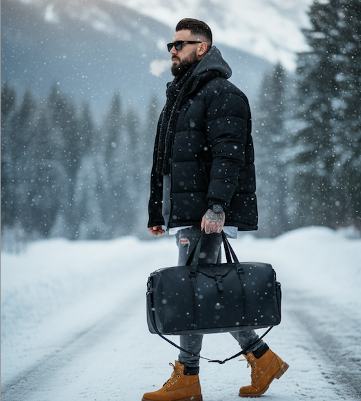 Sac de sport polochon "Black Snow"